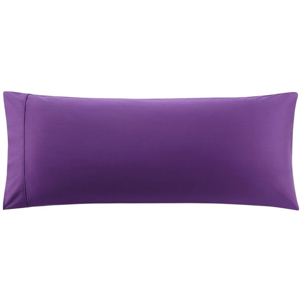 Cotton Body Pillowcase 20x55 Bolster Pillow Cover with Envelope Grape